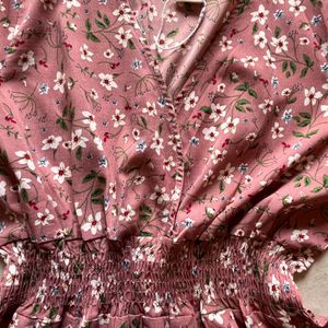 Urbanic Elegant Dusty Pink Floral Print Dress