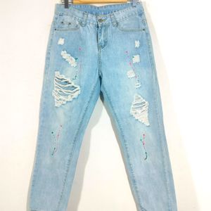 Light Blue Torn Jeans (Women's)