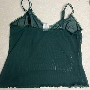 Hot Net Mesh Teel Green Top