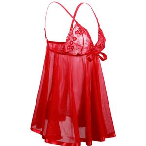 Shikwa Women's Net Solid Above knee Babydoll Linge