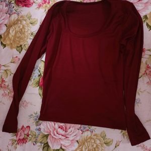 Fitted Maroon Top