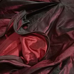 Heavy Maroon Ball Gown