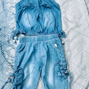 Beby Girl Denim Fency Dress