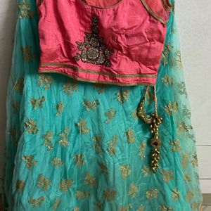 Sea Green & Pink Mix Lehenga for Women’s