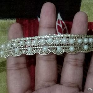 Golden Pearl Embroidery Lace