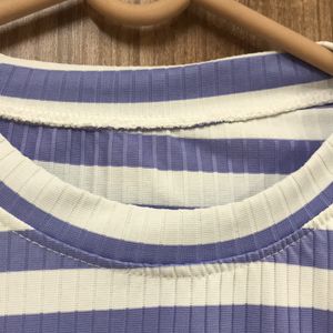 Purple & White Stripes Soft T-shirt