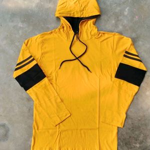 Brand New Unused Cotton Yellow Full Sleeves Hoodie