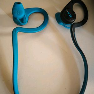 Beautiful Black Blue Headphones