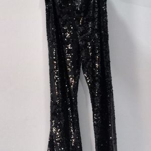 Heavy Black Sequins Trouser