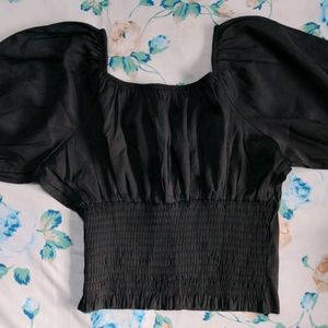 Black Stylish Crop Top