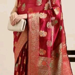 Maroon Saree