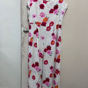 Floral Sweetheart Neck jumpsuit