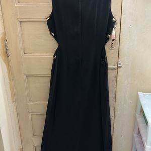 Black Sequins Work Gown