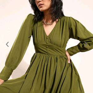 Olive Green Dress