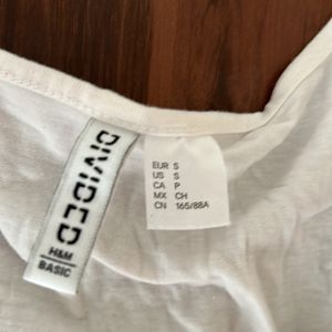 H&M Divided White Crop Top