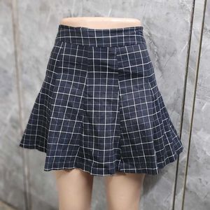 Black & White Yarn Dyed Check Tennis Skirt