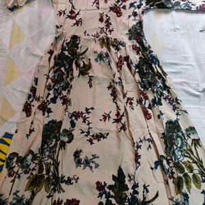 Printed Anarkali With Pant