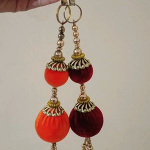 Bigger Size Latkan/ Chabbi Gucha.. Both Orange N Maroon Coloured In Combo