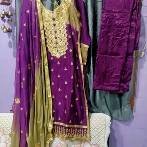 Purple Kurta Set