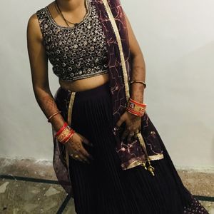 Purple Color Langa Choli