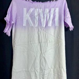 Ombre Dress In Lilac And White( M-L Size)