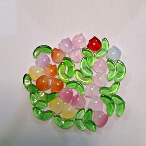 Set Of 15 Tulip Beads