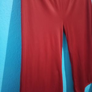 Women's Casual Red Plazzo