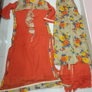 Orange Kurta Set