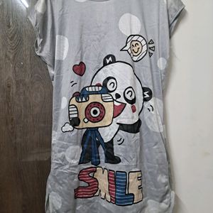 Cute Sheer Top With Cartoon