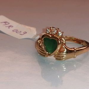 Ruby Heart Shaped AD Ring