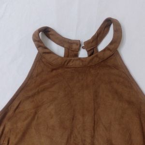 Brown Velvet Party Wear Top