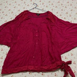 Magenta Blouson Top