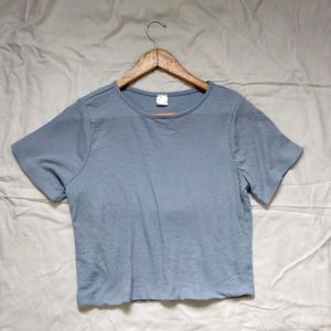 Powder Blue Boxy Fit Top