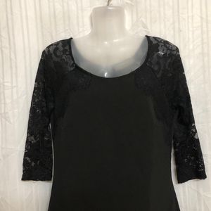 Eiki  Black Half Sleeve Dress