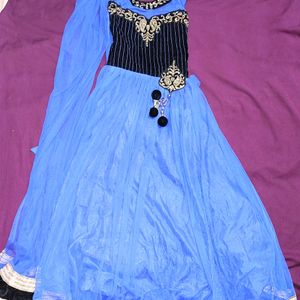 Girls Blue Partywear / Festive Dress