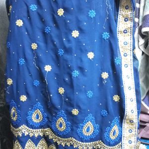 Heavy Work Lehnga Style Saree