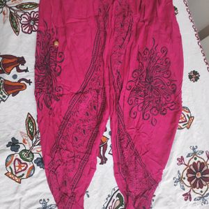 Pink Printed Dhoti