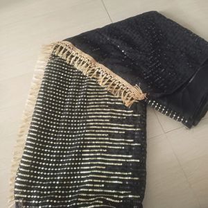 Black Sqavence Party Wear Saree