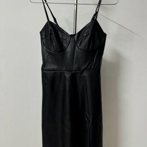 Stradivarius Leather Dress