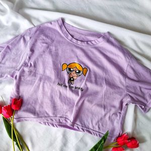 Powerpuff Girls Bubbles Oversized Crop Top