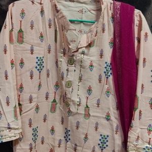 Cotton Kurti Sharara With Dupatta