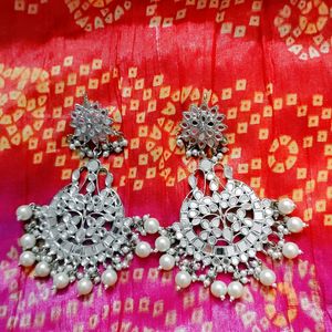 New Mirror Plus Moti Earrings