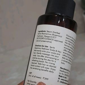 Rosemary Hydrosol Scalp &Hair Mist