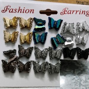 Beautiful Glittering Look Butterfly Earring #girls