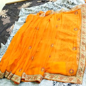 Wedding/Partywear Chiffon Saree