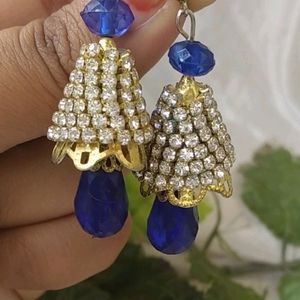 Blue Jhumka Earrings