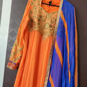 Orange Anarkali