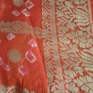 Bandhani Jaipuri Zari Saree