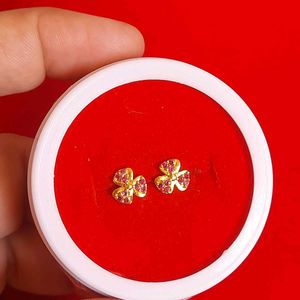 Beautiful New Shaining Stone Flower Desine Studs