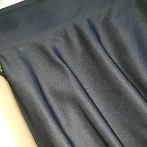 Navy Blue Flared Skirt